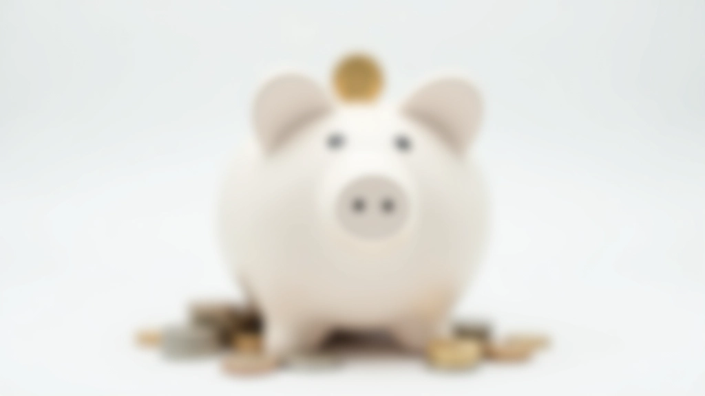 Tirelire en céramique remplie de pièces de monnaie et billets, symbole d'épargne progressive